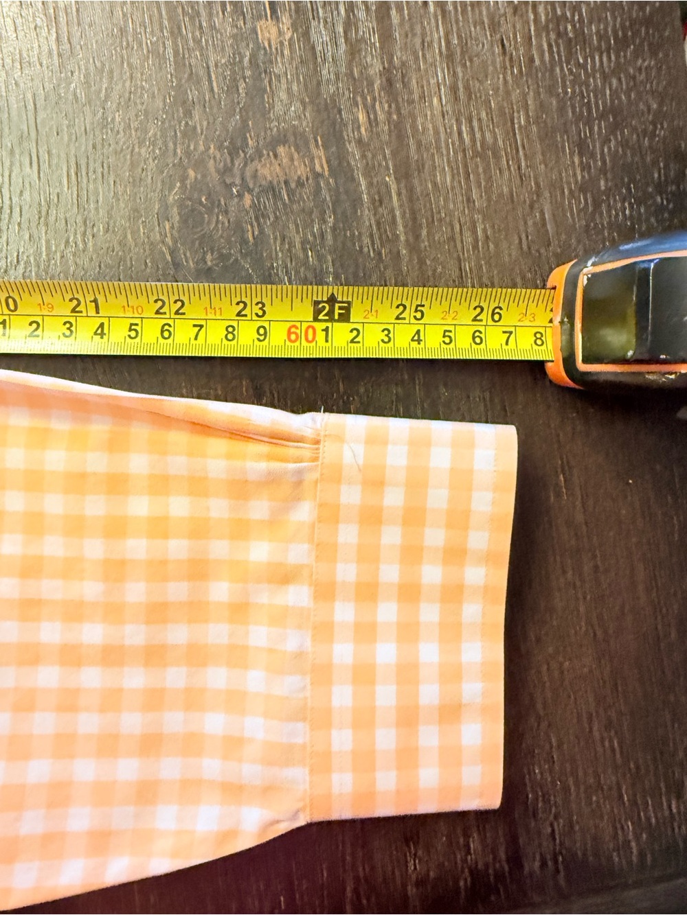 Brooks Brothers Original Polo L Orange Gingham Supima Non-Iron Shirt - Picture 10 of 12